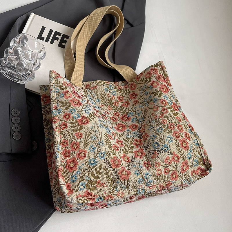Floral Printed Shopping Tote Bag