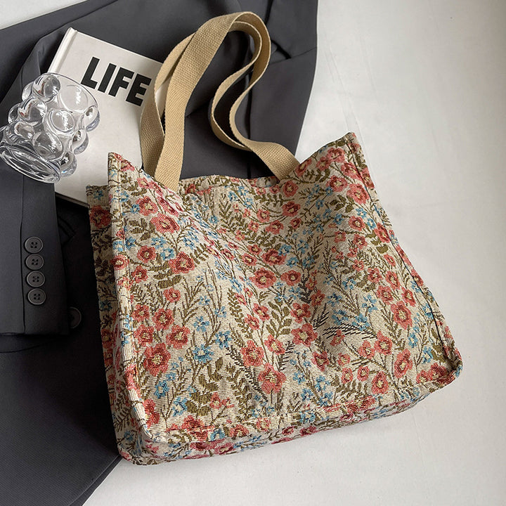 Floral Printed Shopping Tote Bag