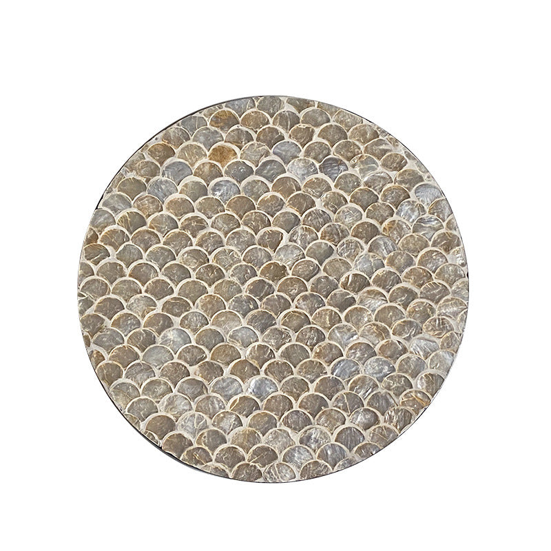 Round serving board made from noble shells Kalsten