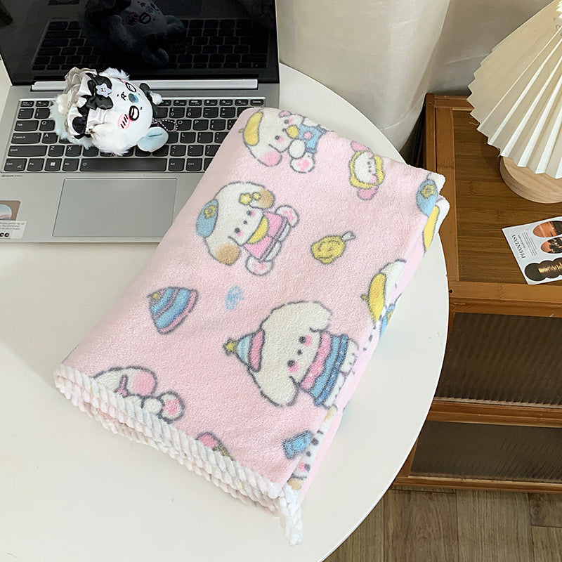 Cuddly blanket with playful animal motif Kalsten