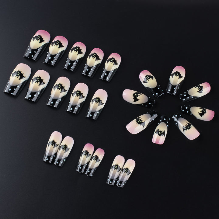 Gothic Bat-Themed Press-On Nails Kalsten