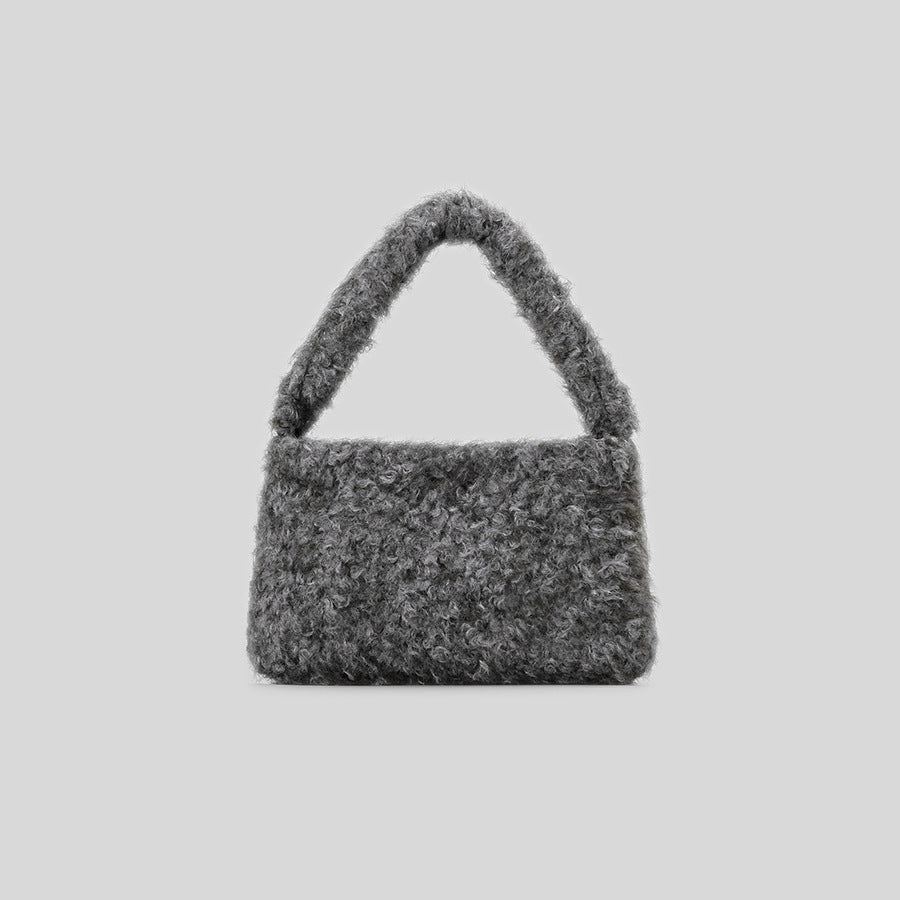 Plush Textured Handheld Purse