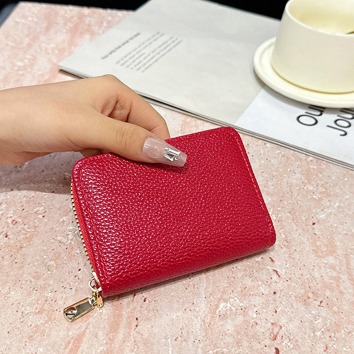 Compact RFID-Blocking Zipper Wallet
