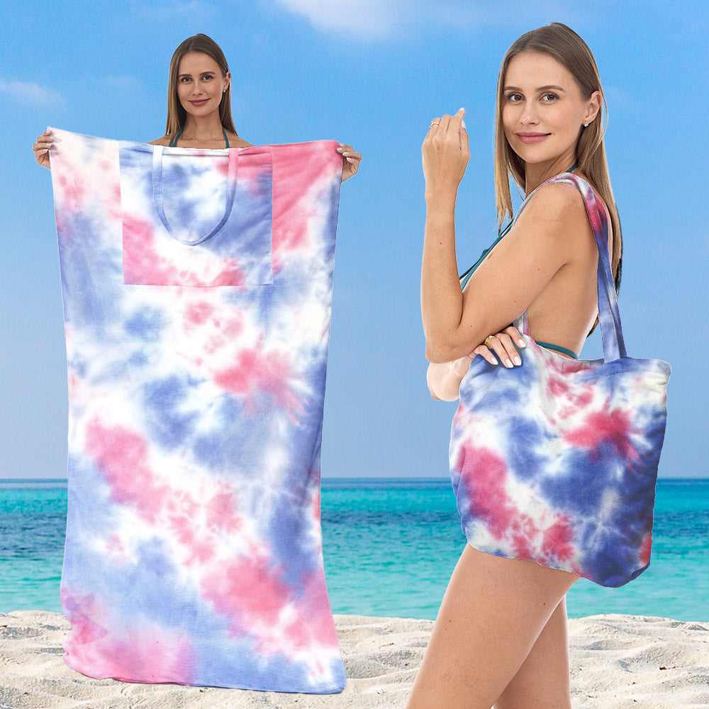 Beach towel with integrated tote bag design Kalsten