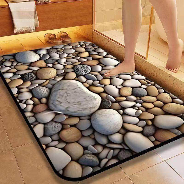 Natural Stone Patterned Bath Mat Kalsten