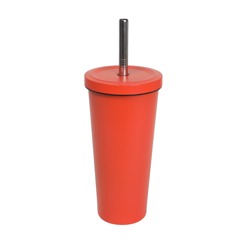 Women's High-Quality Insulated Drinking Bottle with Stainless Steel Straw Kalsten