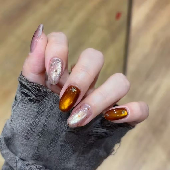 Glittery Ombré Nail Art Extensions