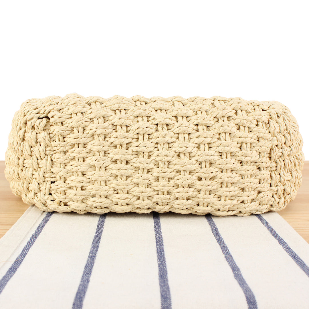 Braided shoulder bag with elegant leather accents Kalsten
