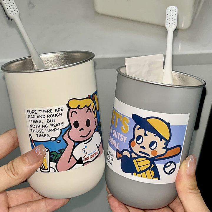 Toothbrush cup with trendy children's design Kalsten