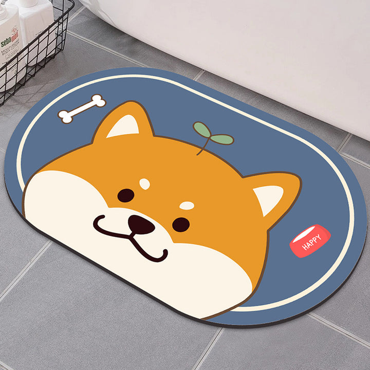Cute Cartoon Cat Bath Mat