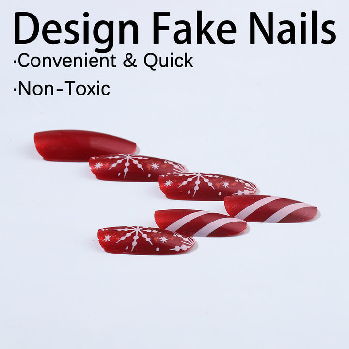 Creative Nail Art Set with winter motifs and glamorous glitter Kalsten
