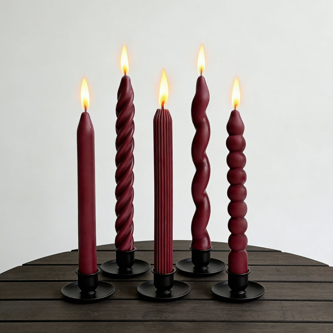 Twisted Pillar Candle Set