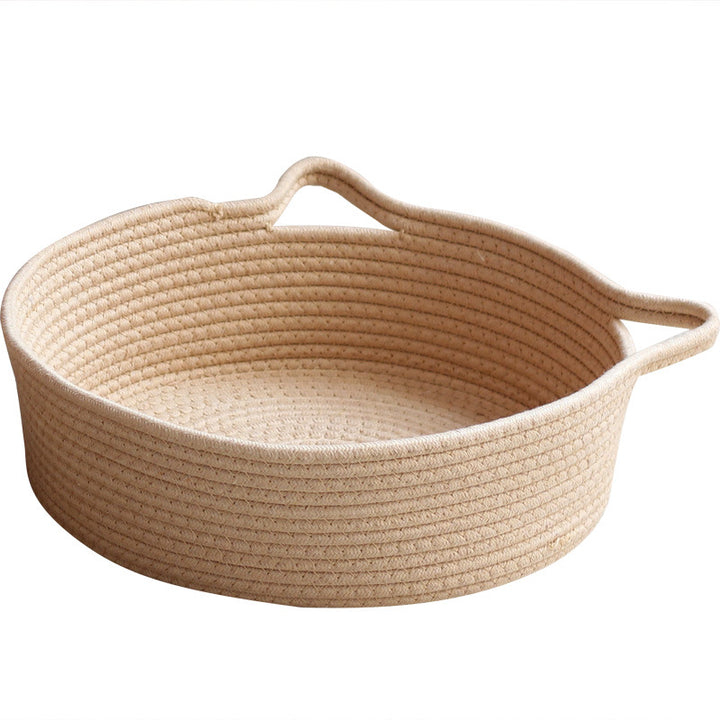 Handcrafted storage basket with handles Kalsten