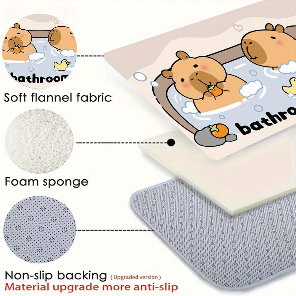 Playful Cartoon Bathroom Mat Kalsten