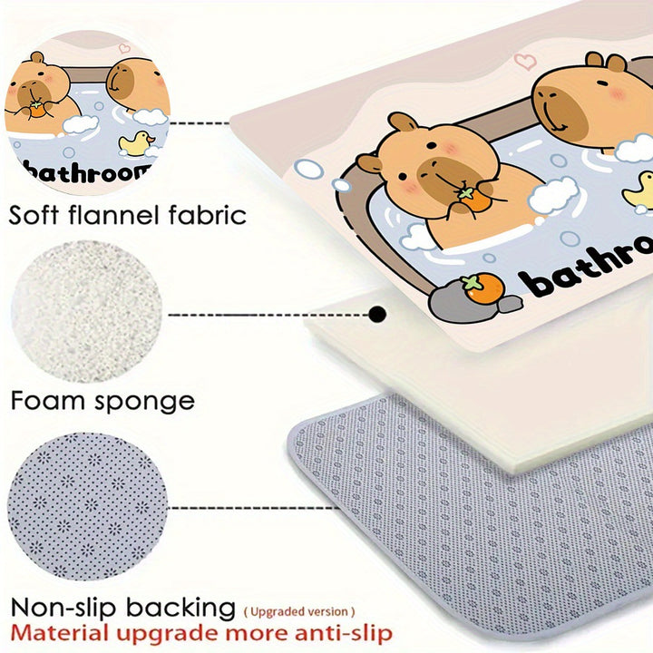 Playful Cartoon Bathroom Mat Kalsten
