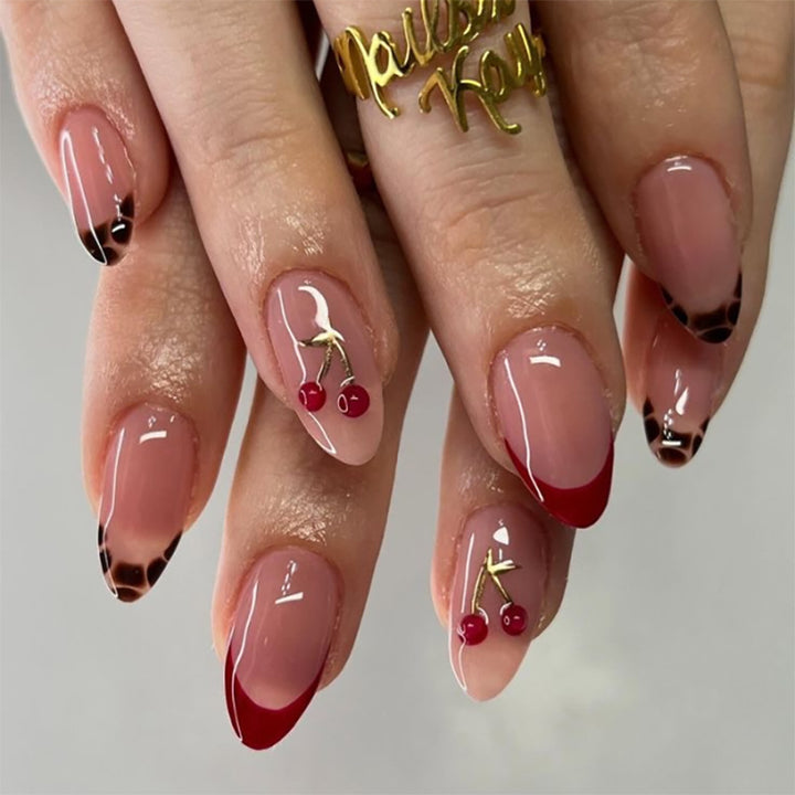 Artificial nail set with elegant ombré designs and glamorous accents Kalsten
