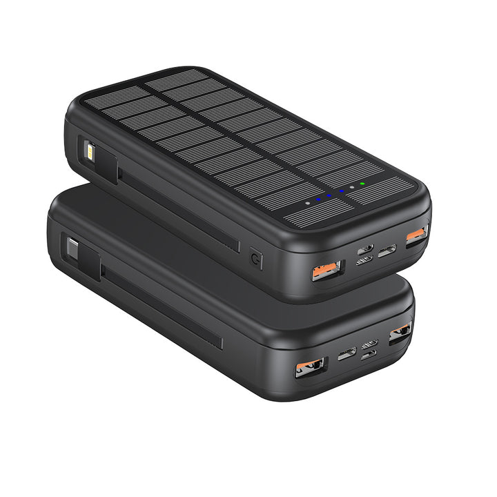 Solar Powerbank with Integrated Fast Charging Function and Usb-C Cable Kalsten