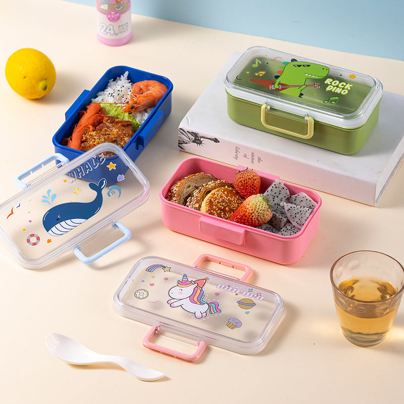 Cartoon-Themed Stainless Steel Lunch Box
