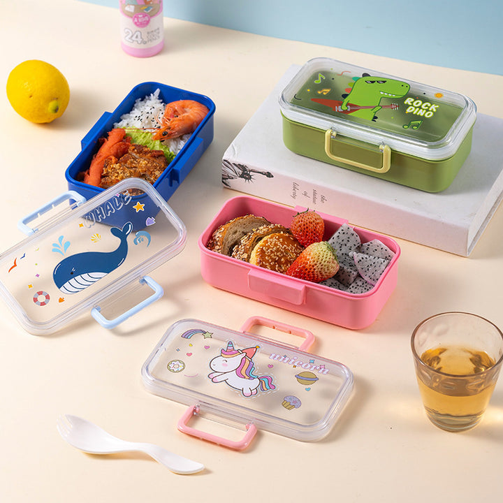 Cartoon-Themed Stainless Steel Lunch Box