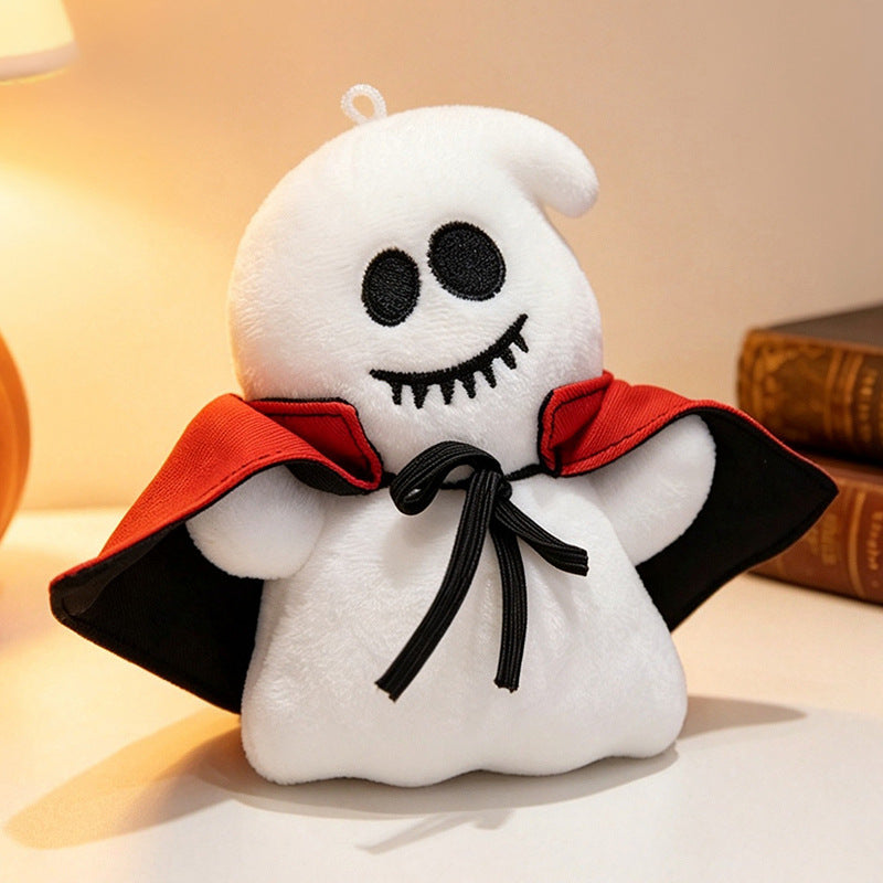 Cozy decorative pumpkin plush pillow with face and velvet feet