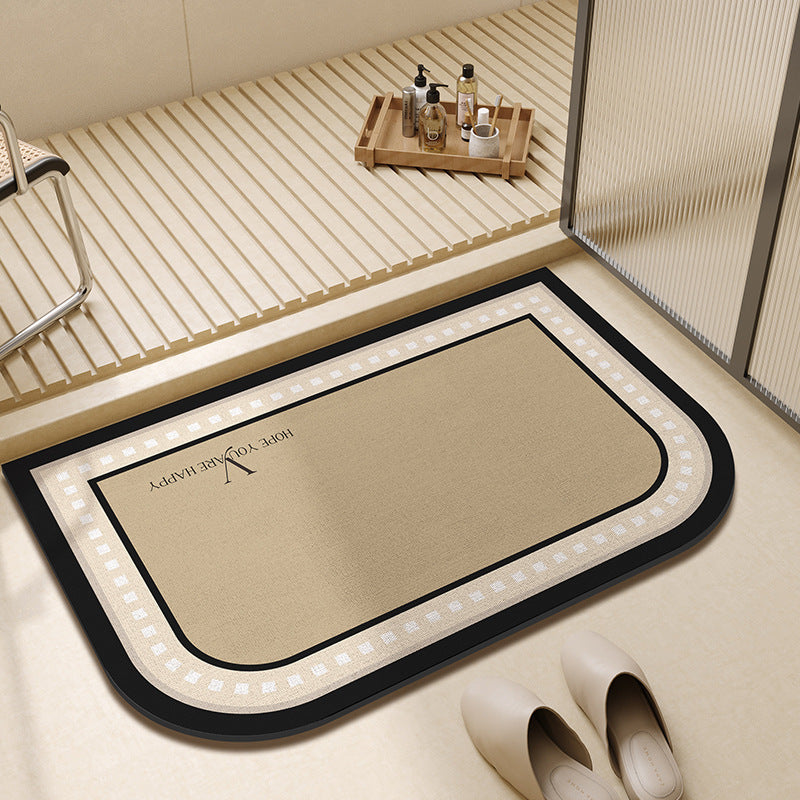 Vintage-Inspired Floral Printed Bath Mat