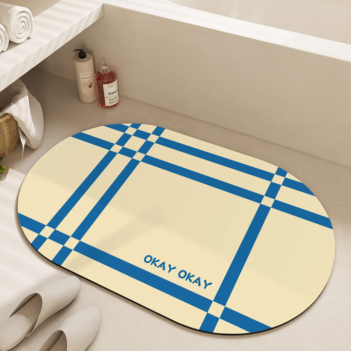 Floral Design Cotton Bath Mat Kalsten