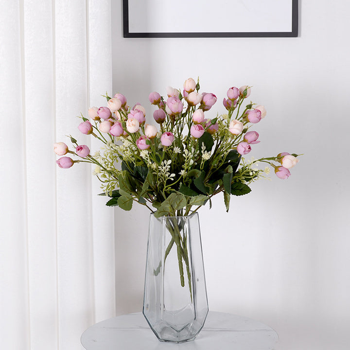 Elegant Faux Floral Rose Stem