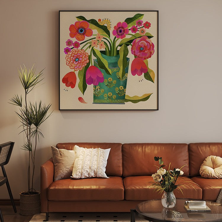 Decorative Flower Canvas Artwork