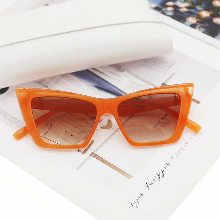 Women's Cat Eye Sunglasses with Transparent Frame and UV Protection Kalsten
