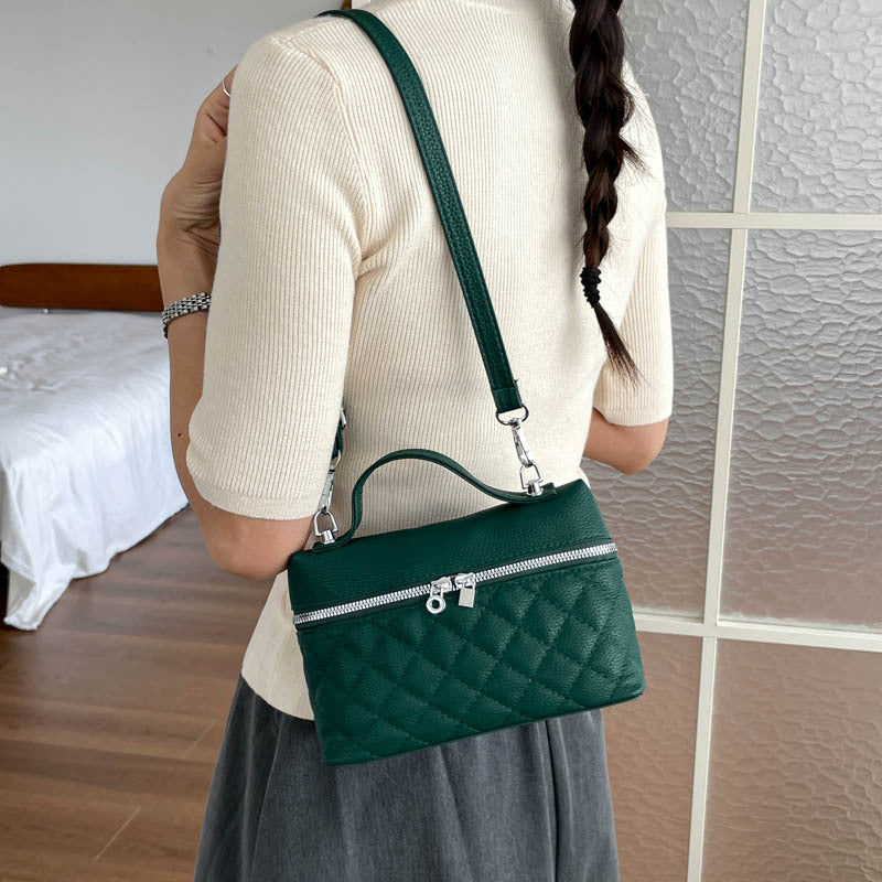 Quilted Leather Crossbody Handbag
