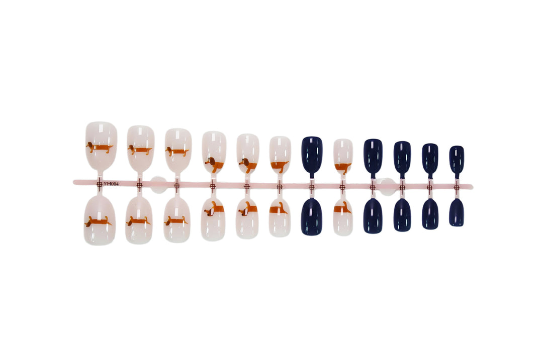 Acrylic nail set with creative animal motifs and elegant accents Kalsten