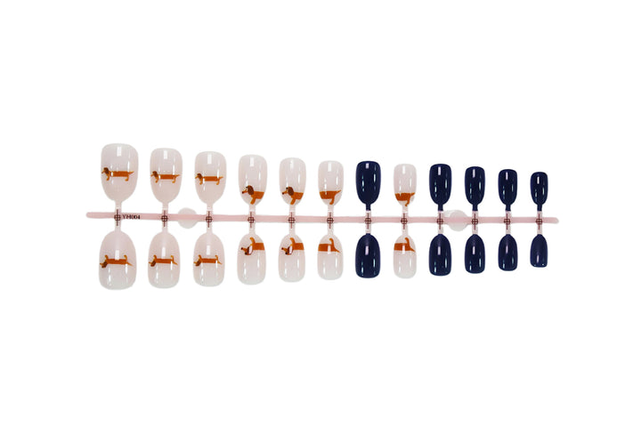 Acrylic nail set with creative animal motifs and elegant accents Kalsten