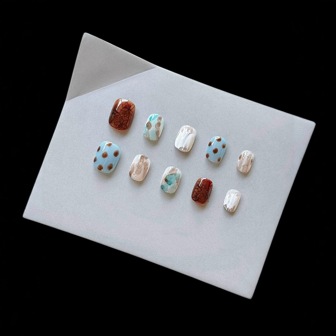 Abstract Artistic Press-On Nail Set