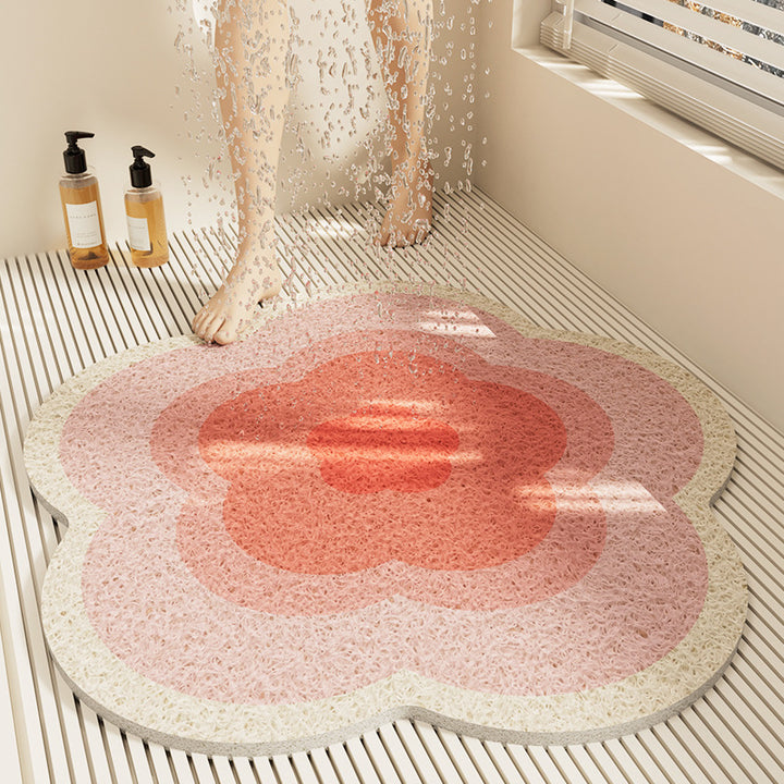 Floral Design Bath Mat Kalsten