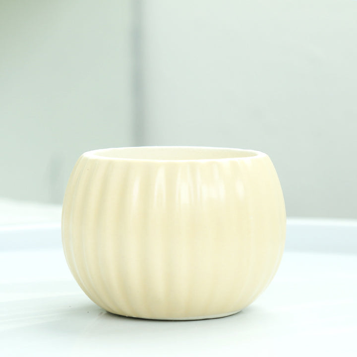 Ribbed Ceramic Planter Kalsten