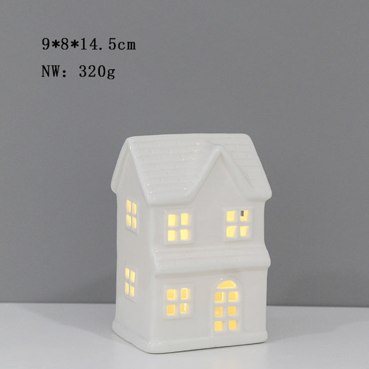 Ceramic House-Shaped Tea Light Holder Kalsten