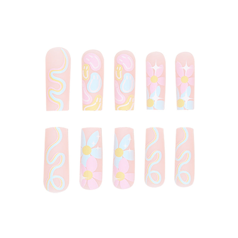 Artistic Long Press-On Nails Kalsten