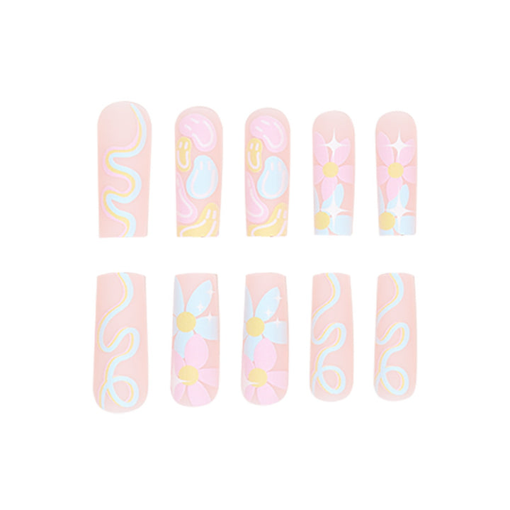 Artistic Long Press-On Nails Kalsten