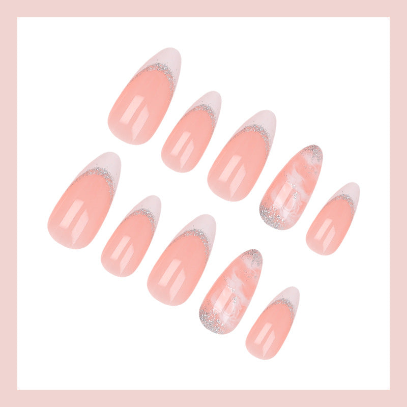 Artificial nails with elegant glitter design Kalsten