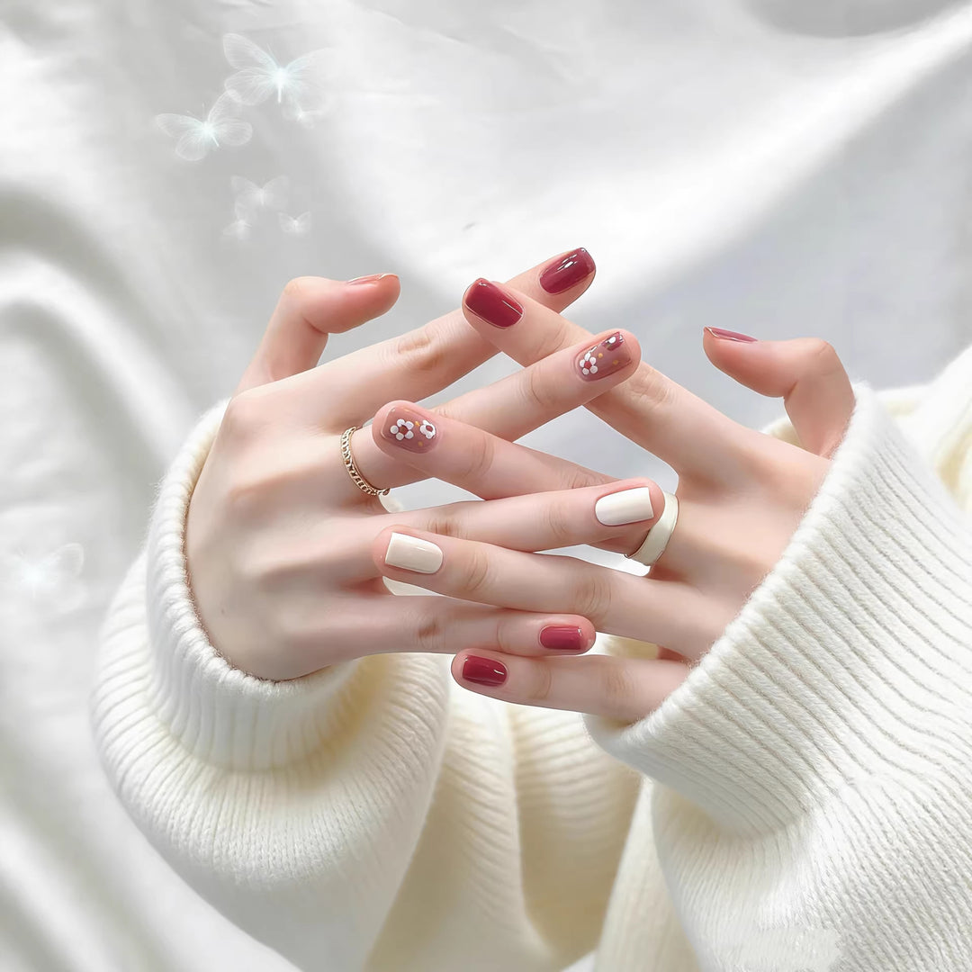 Artistic Floral Press-On Nails  1791773134