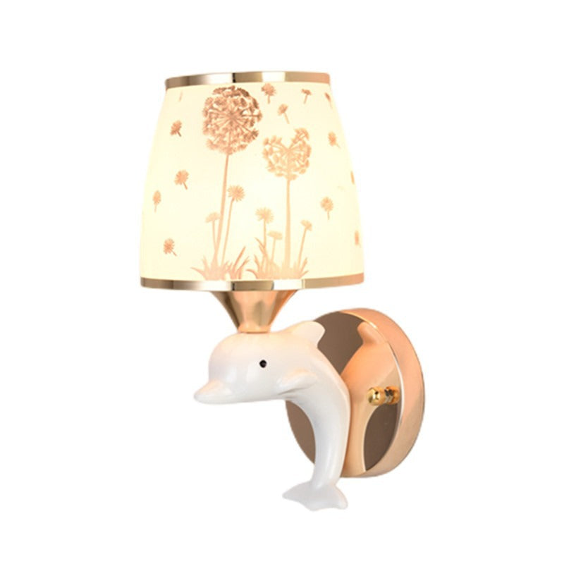Dolphin-Themed Wall Light Fixture