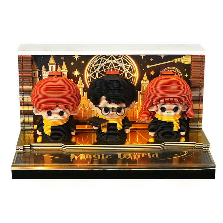 Handcrafted Layered Diorama Led Lightbox With Pop-Up Maple Tree Scene