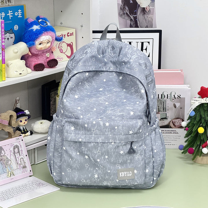 Stylish Star-Embellished Corduroy Backpack Kalsten