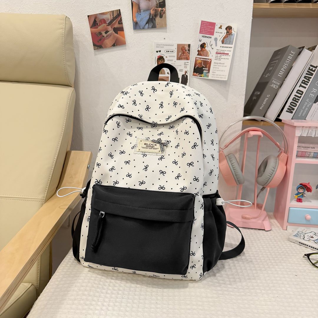 Stylish Printed Backpack with Fun Character Accents Kalsten