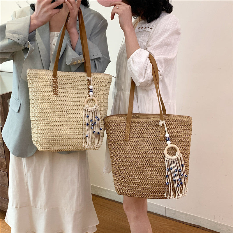 Handcrafted Straw Tote Bag