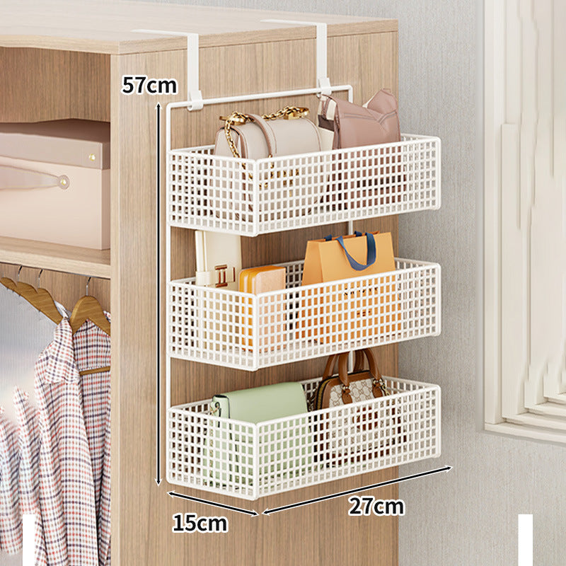 Overdoor Mesh Storage Organizer with Hooks