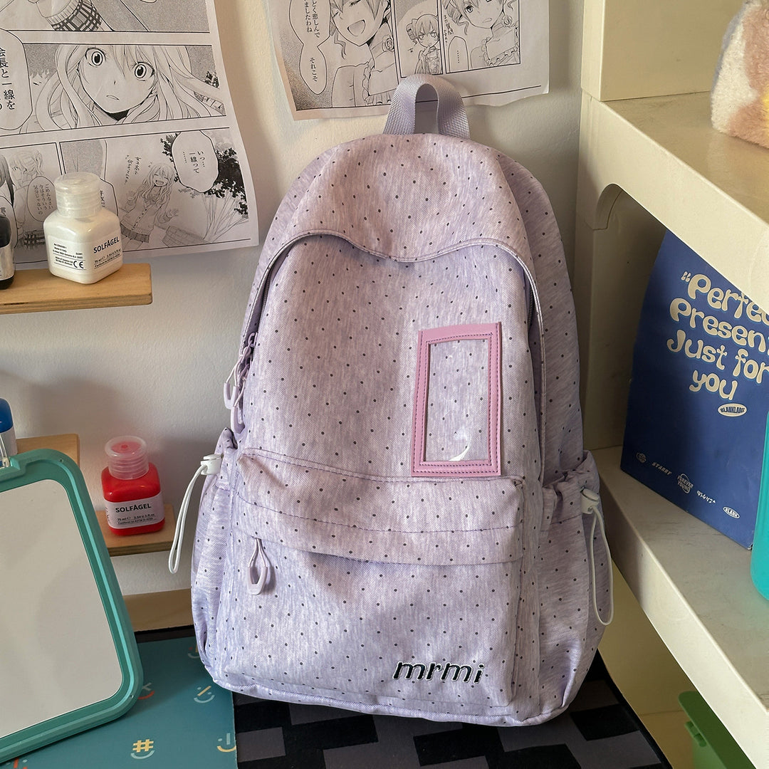 Stylish Dot-Patterned Backpack Kalsten