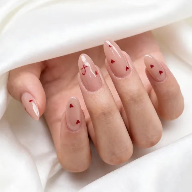 Heart-Design Acrylic Nail Enhancements Kalsten