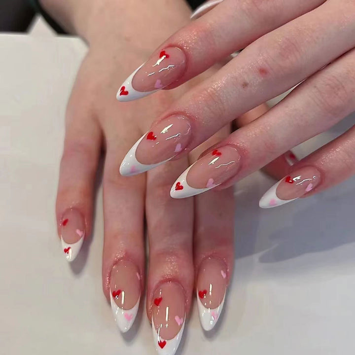 Heart-Accent Stiletto Press-On Nails Kalsten