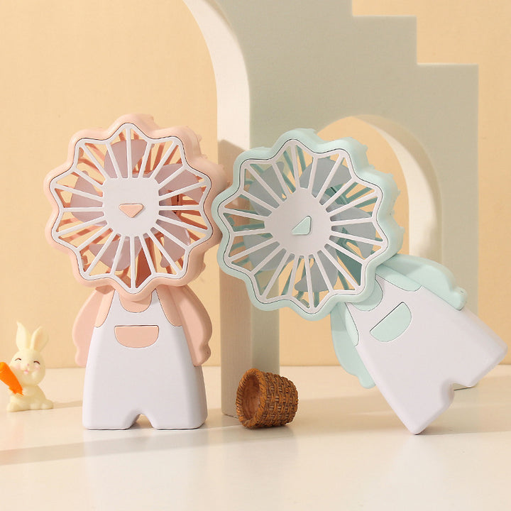 Ladies Portable Hand Fan in Cute Lion Design Kalsten